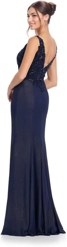 2 Piece Mermaid Mother of The Bride Dresses for Wedding V Neck Floor Length Pageant Dresses Chiffon Evening Gown