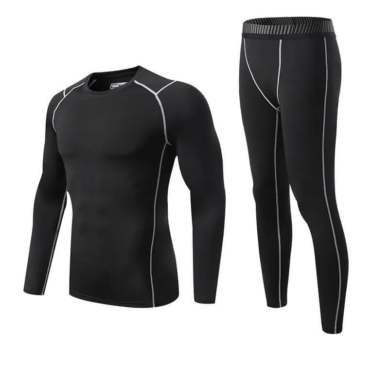2Pcs Men's Basketball Compression Sportswear Suits