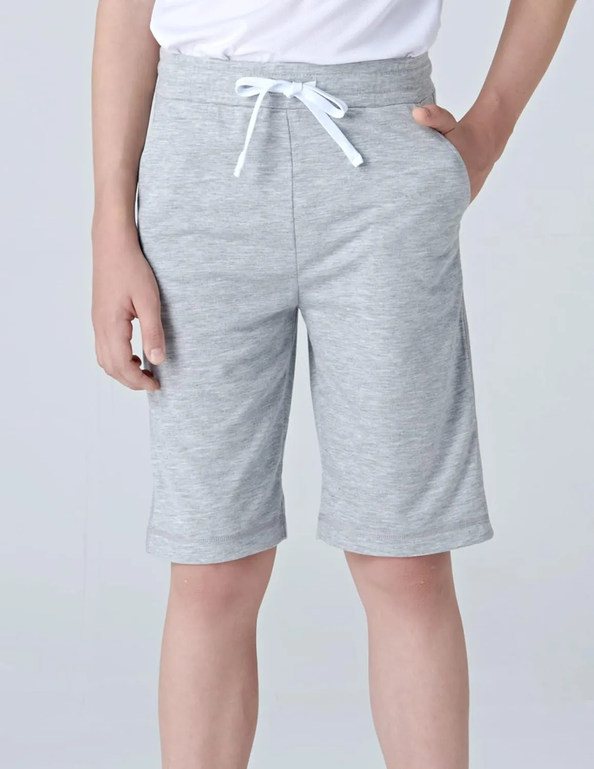 3 Pack Boys' Pull On Jogger Shorts Youth Kids Casual Terry Sweat Shorts with Pockets Drawstring