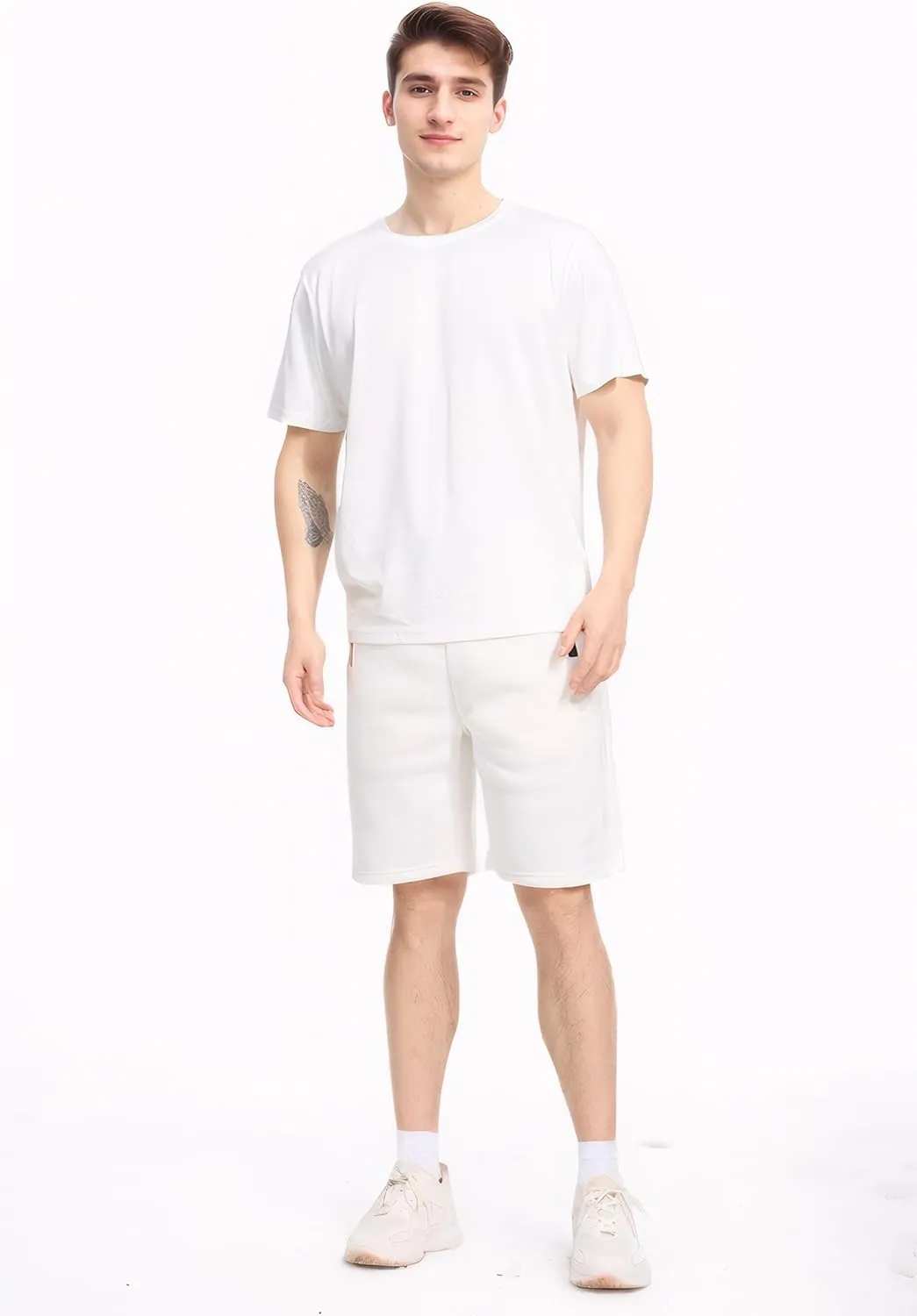 3 Pack Mens Athletic Shorts Casual Quick-Drying Gym Shorts for Mens with Zipper Pockets Drawstring