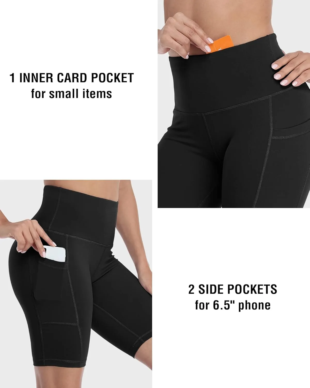4 Pack Biker Shorts with Pockets for Women High Waist,Womens Athletic Workout Shorts for Summer