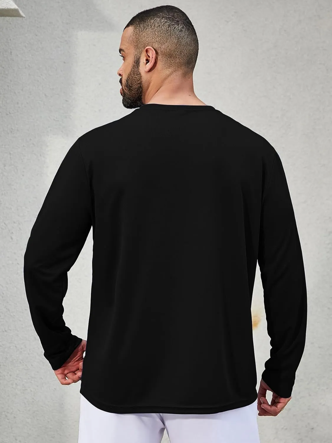 5 Pack Men's Long Sleeve Running Shirts Quick-Dry Moisture Wicking Athletic Tee for Gym & Outdoor Sport Shirt