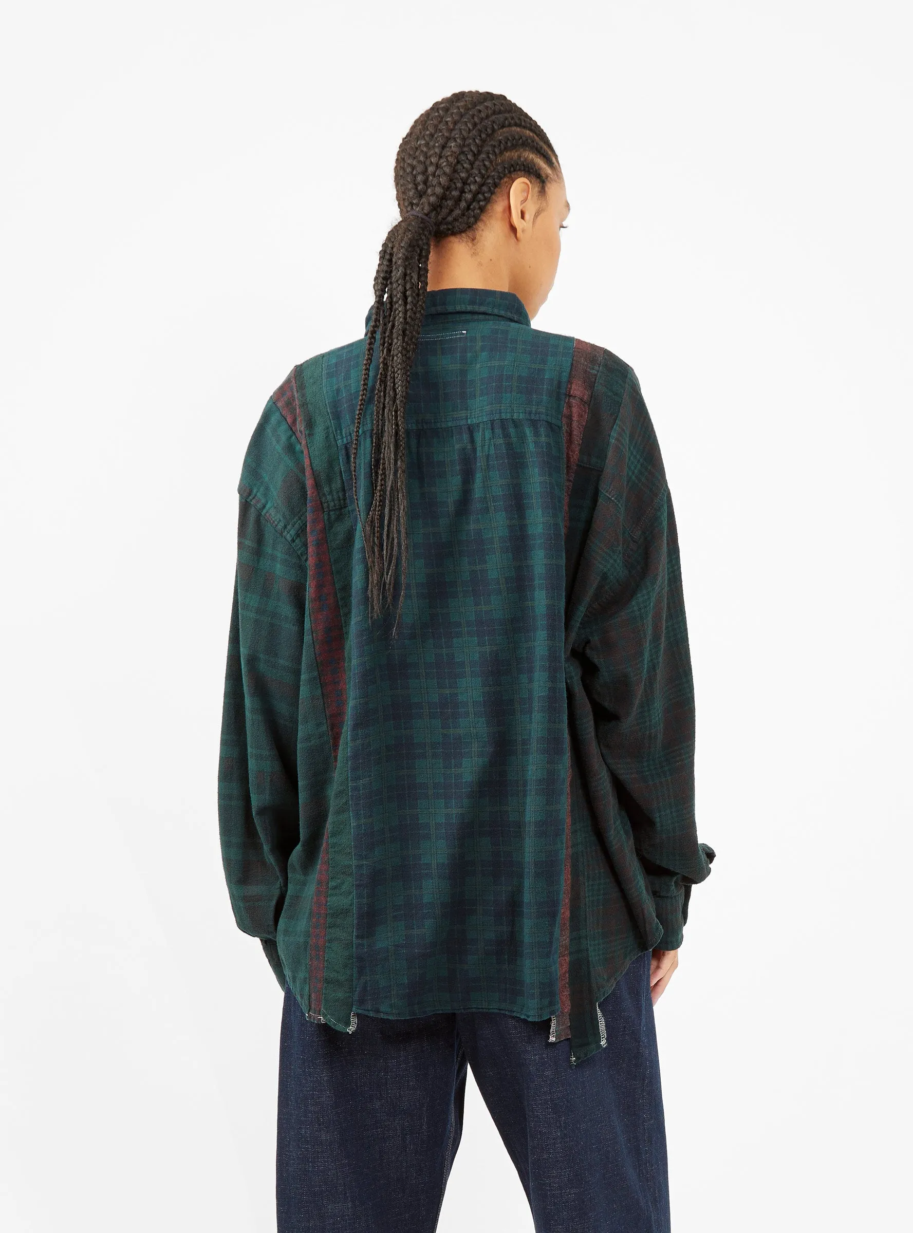 7 Cuts Wide Over Dye Shirt Green