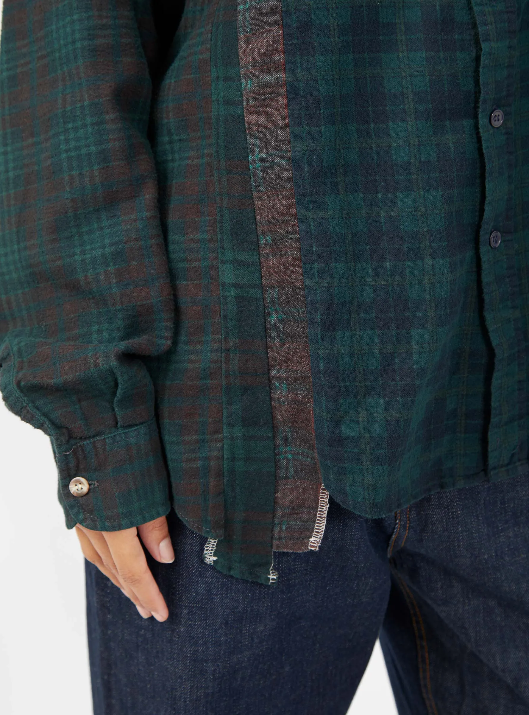7 Cuts Wide Over Dye Shirt Green