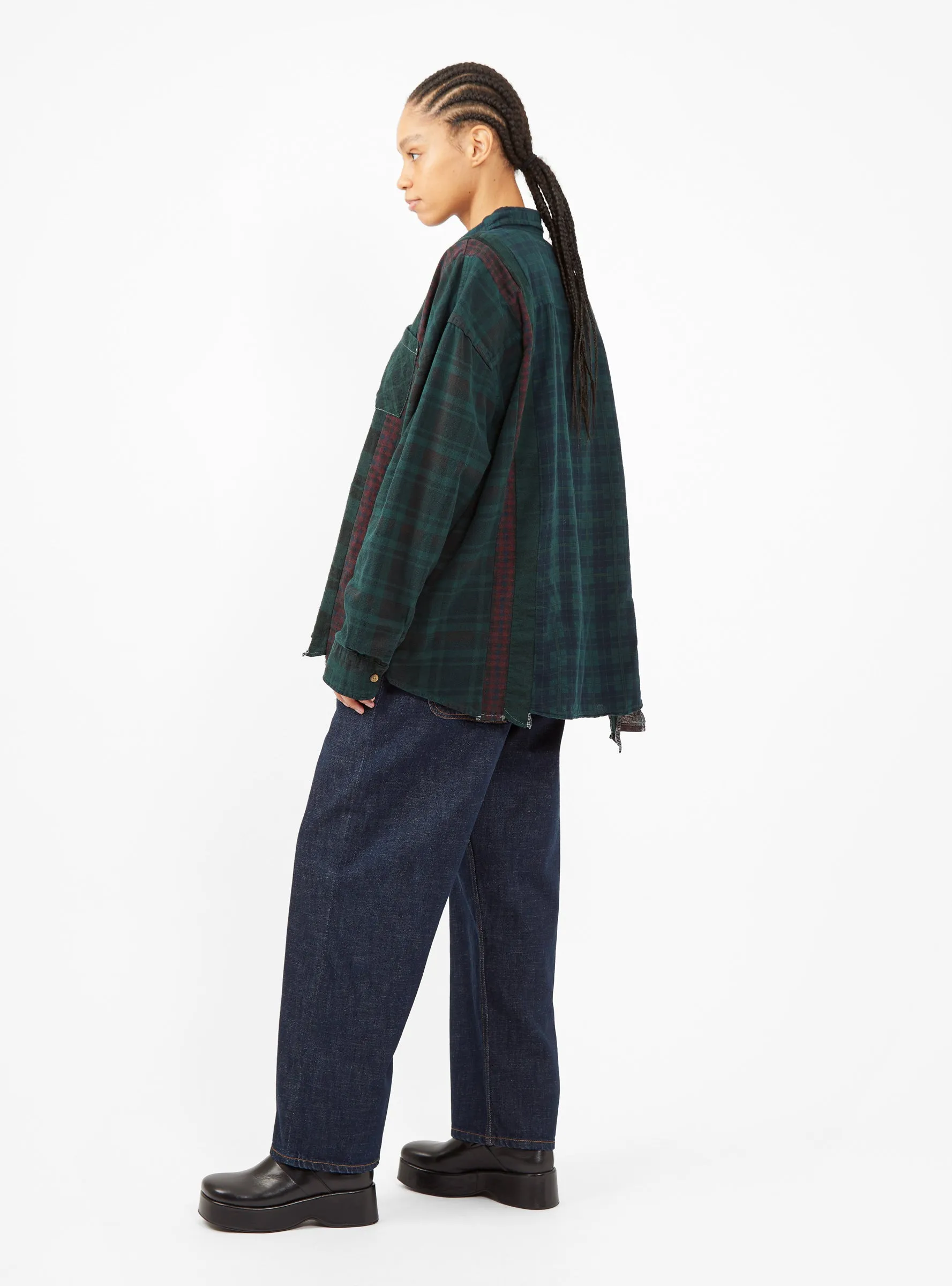 7 Cuts Wide Over Dye Shirt Green