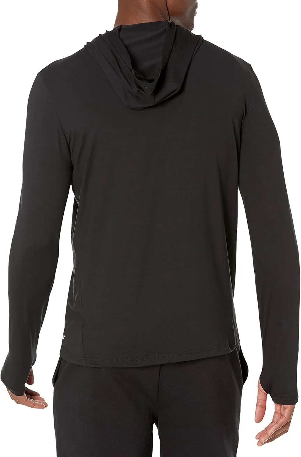 Amazon Essentials Men's Active Quick Dry Tech Stretch Long-Sleeve Hooded Pullover T-Shirt