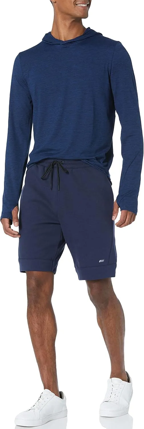 Amazon Essentials Men's Active Quick Dry Tech Stretch Long-Sleeve Hooded Pullover T-Shirt