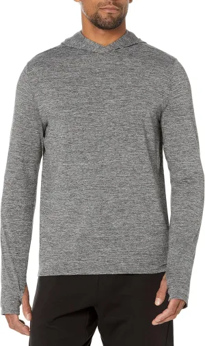 Amazon Essentials Men's Active Quick Dry Tech Stretch Long-Sleeve Hooded Pullover T-Shirt