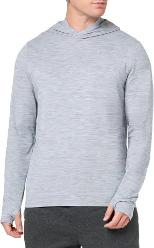 Amazon Essentials Men's Active Quick Dry Tech Stretch Long-Sleeve Hooded Pullover T-Shirt