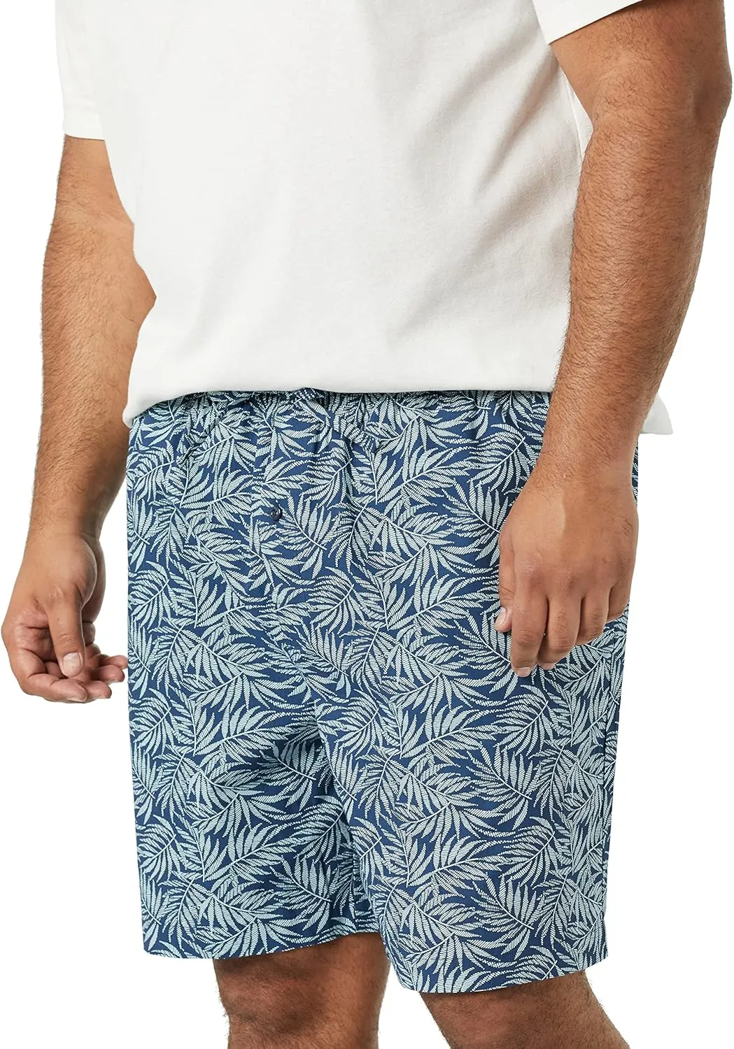 Amazon Essentials Men's Cotton Poplin Pajama Short with Cotton T-Shirt Set