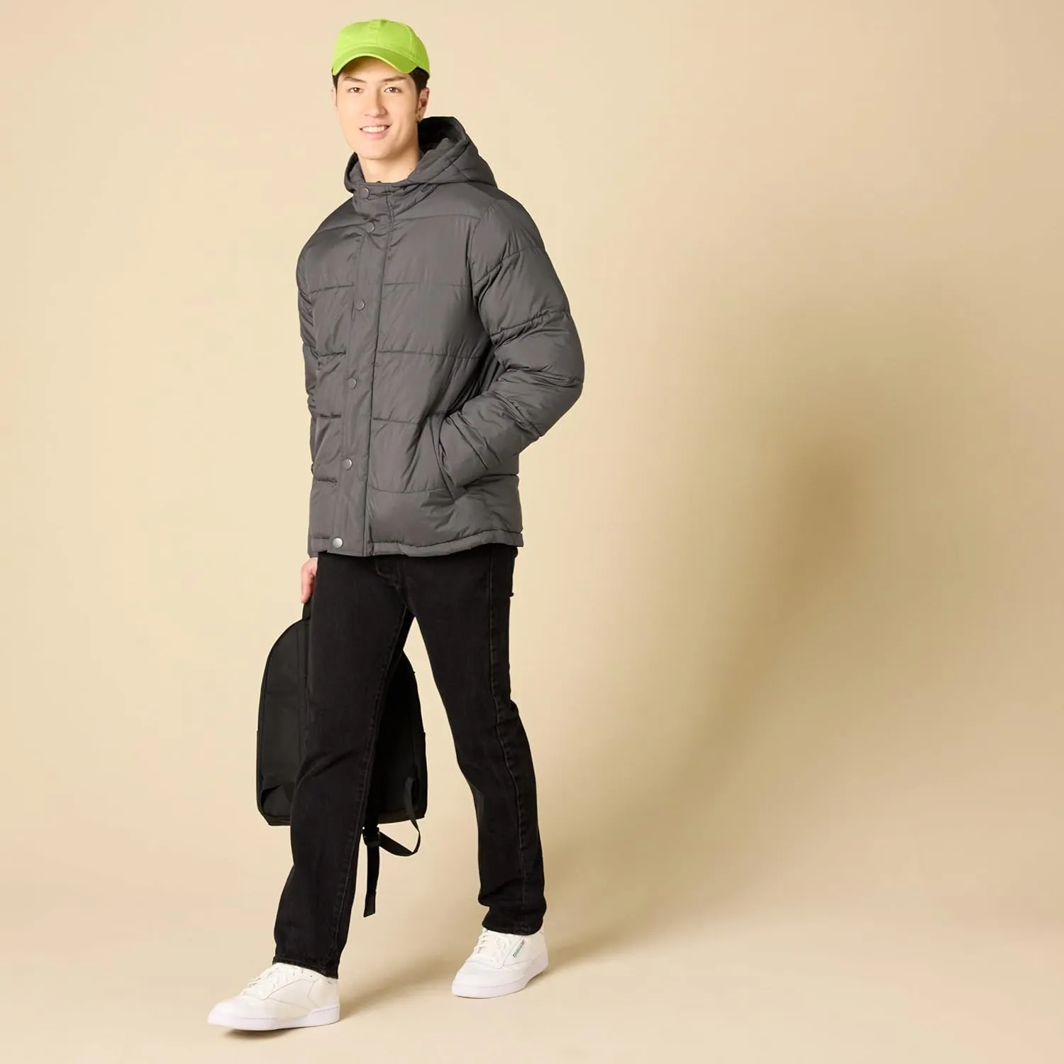 Amazon Essentials Men's Heavyweight Hooded Puffer Coat