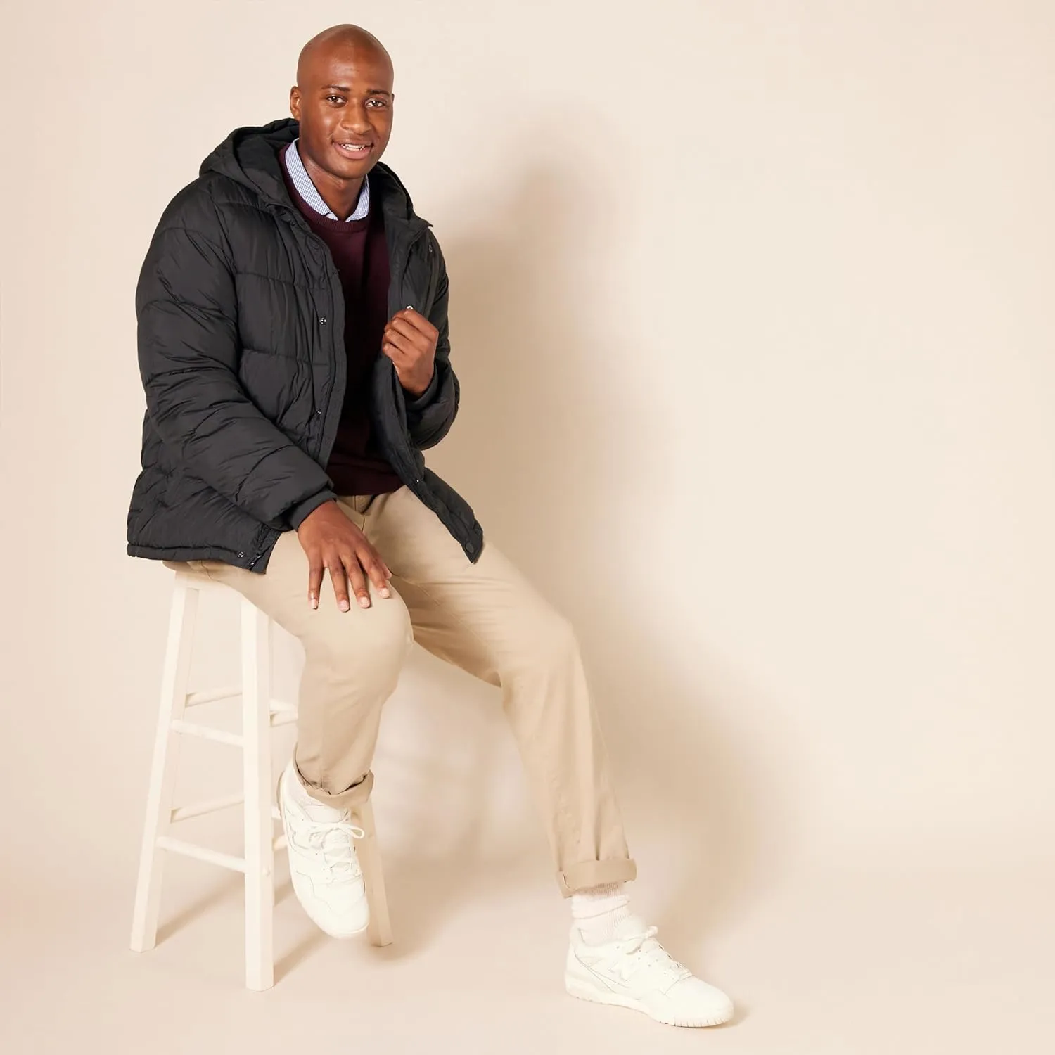 Amazon Essentials Men's Heavyweight Hooded Puffer Coat