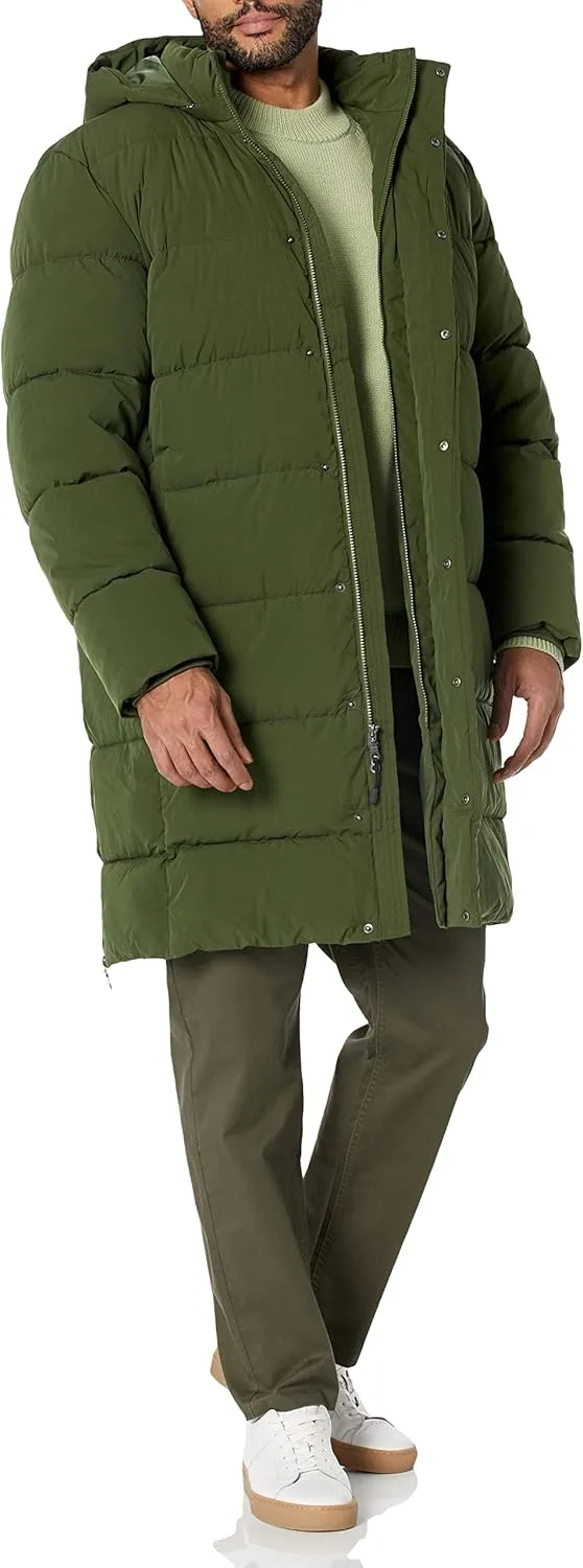 Amazon Essentials Men's Hooded Long Puffer Coat