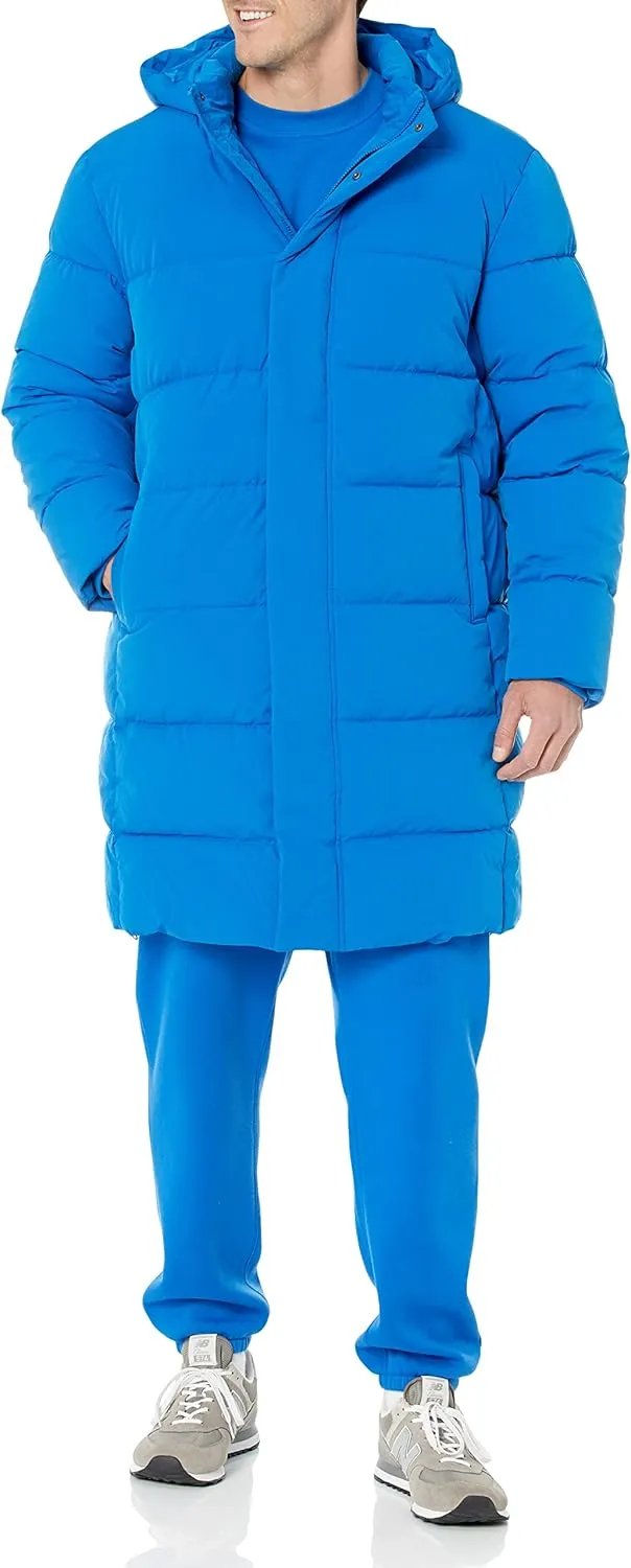 Amazon Essentials Men's Hooded Long Puffer Coat