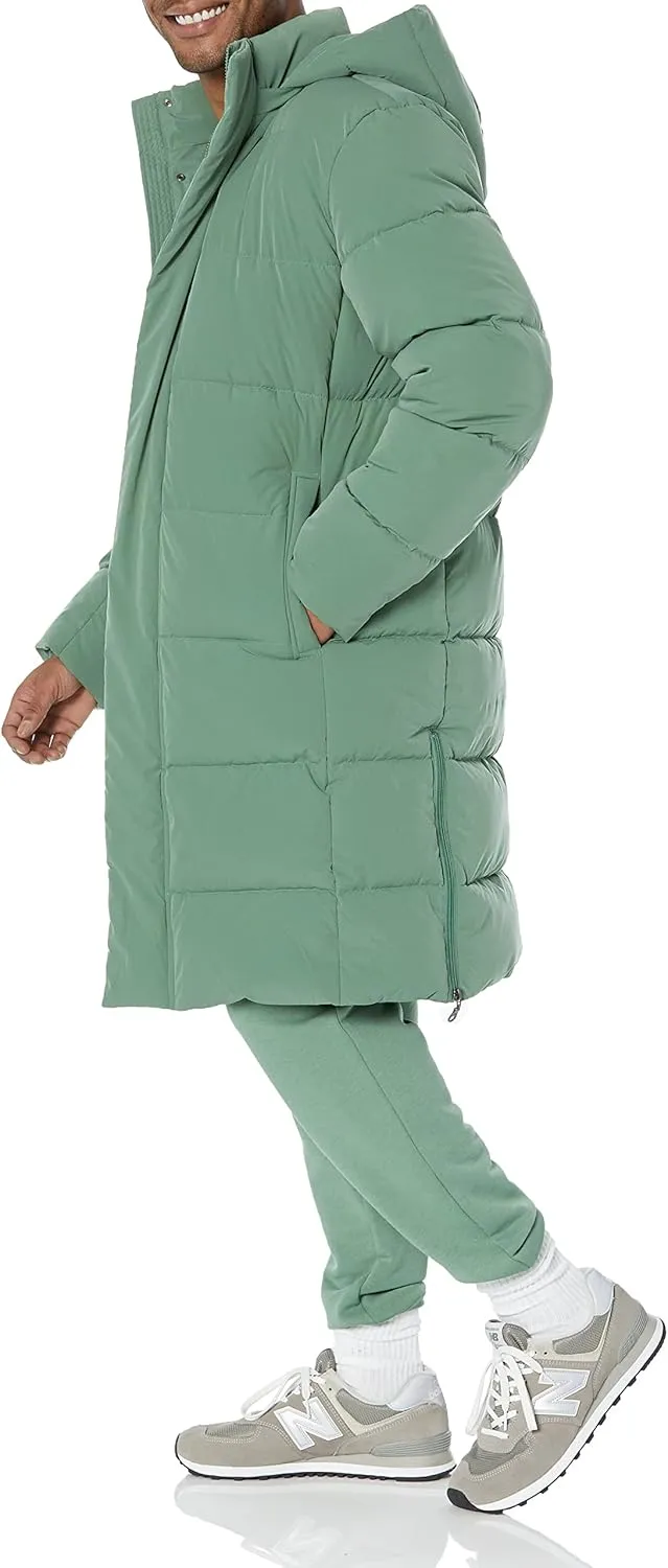 Amazon Essentials Men's Hooded Long Puffer Coat