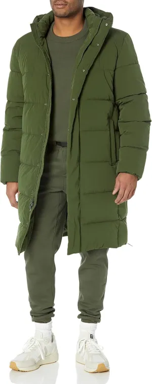 Amazon Essentials Men's Hooded Long Puffer Coat