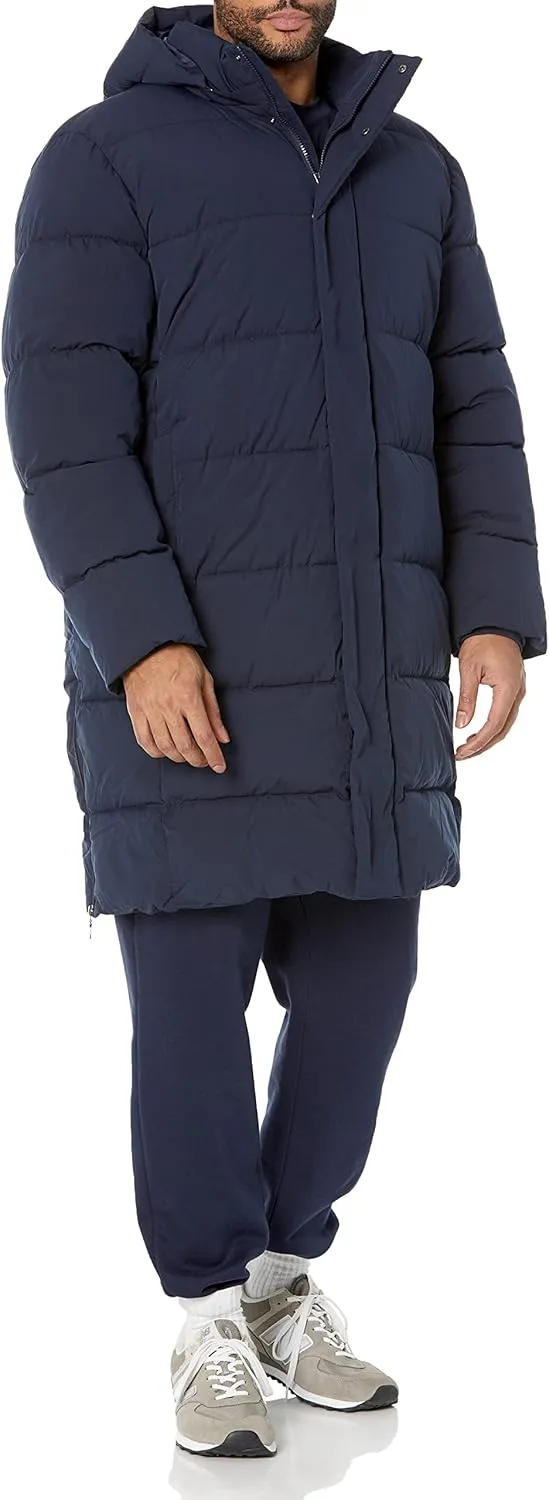 Amazon Essentials Men's Hooded Long Puffer Coat