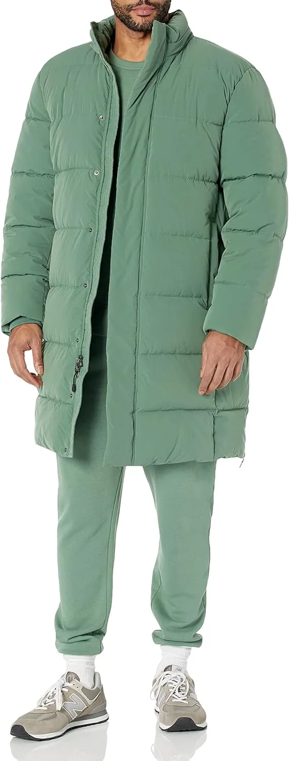 Amazon Essentials Men's Hooded Long Puffer Coat
