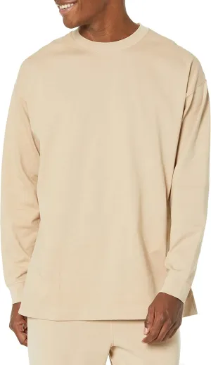 Amazon Essentials Men's Long-Sleeve T-Shirt Oversized-Fit Organic Cotton