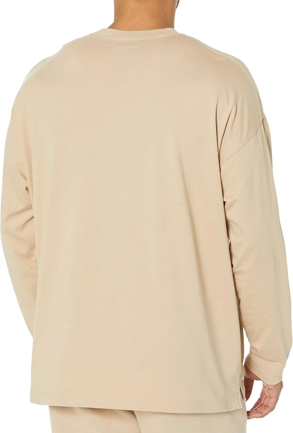 Amazon Essentials Men's Long-Sleeve T-Shirt Oversized-Fit Organic Cotton