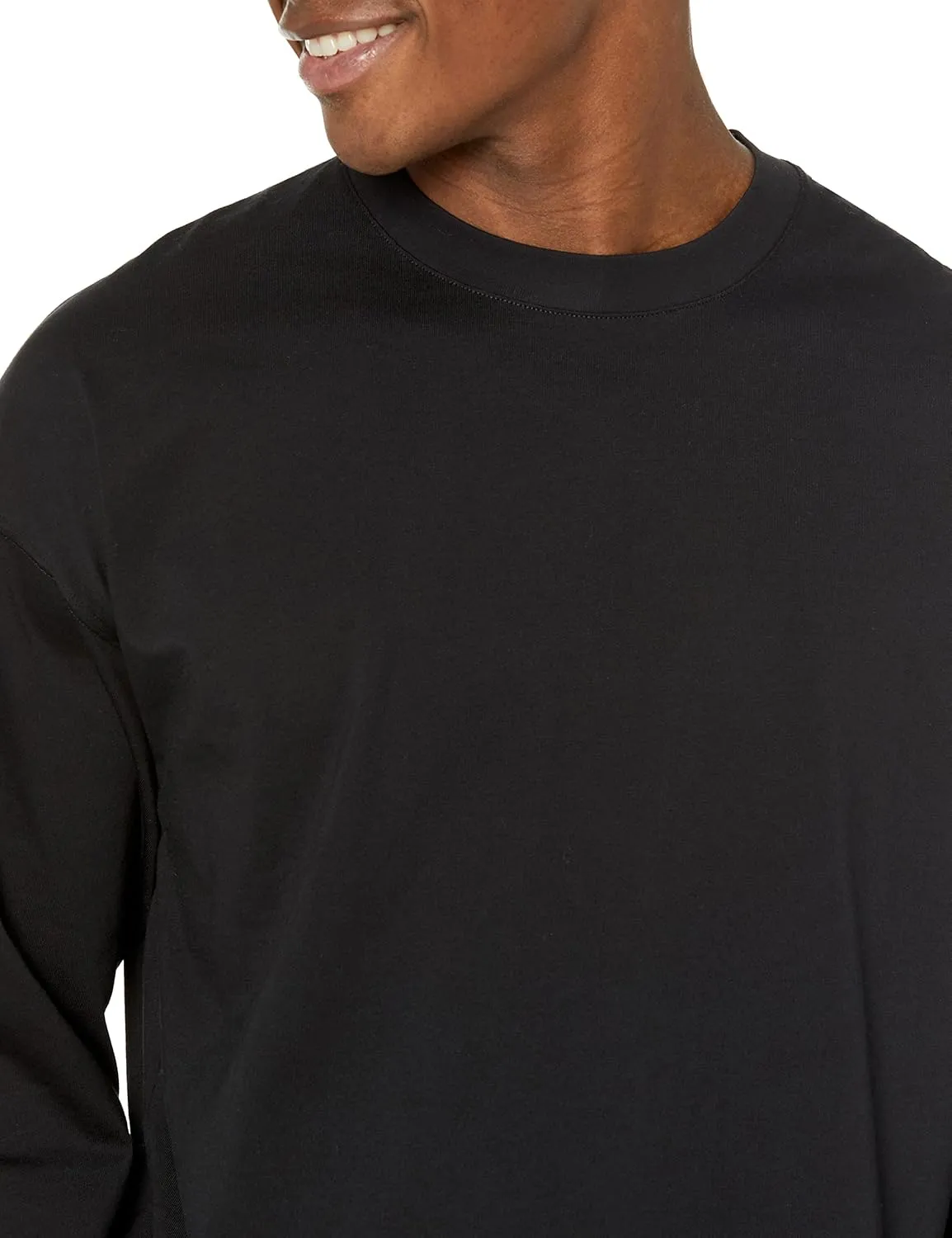 Amazon Essentials Men's Long-Sleeve T-Shirt Oversized-Fit Organic Cotton