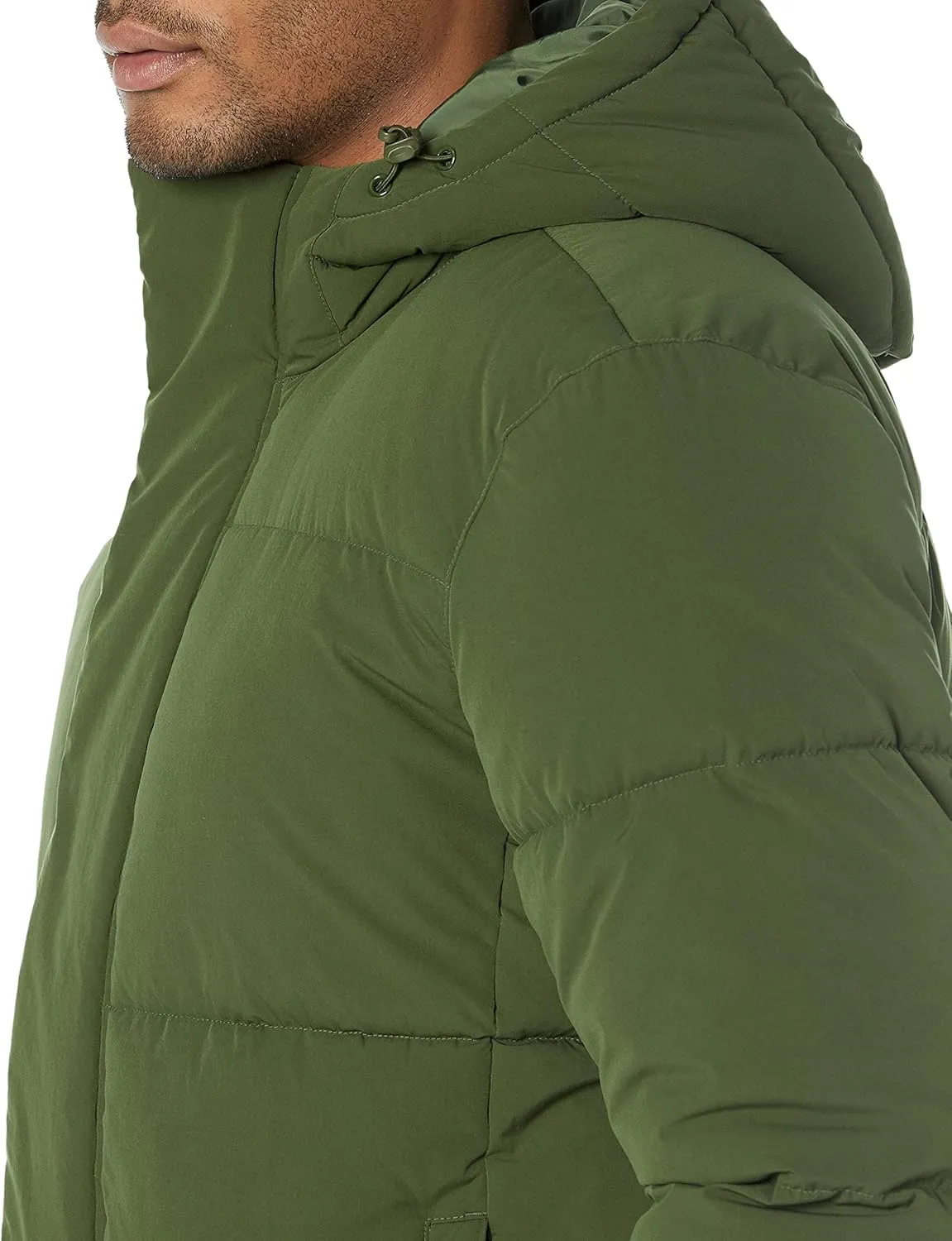 Amazon Essentials Men's Mid-Length Hooded Puffer Coat (Available in Big & Tall)