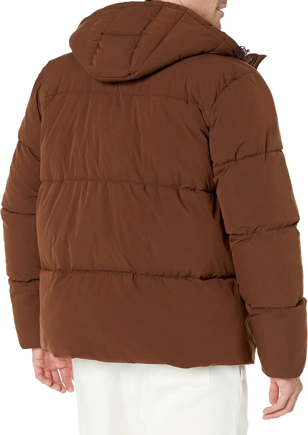 Amazon Essentials Men's Mid-Length Hooded Puffer Coat (Available in Big & Tall)