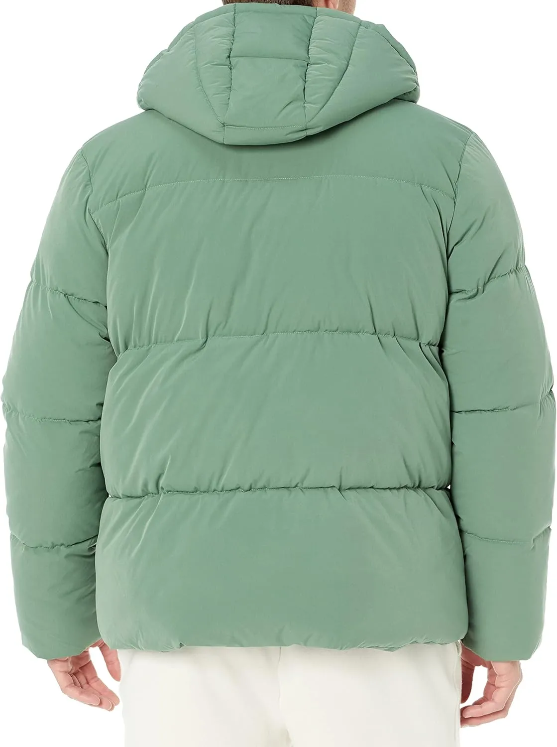 Amazon Essentials Men's Mid-Length Hooded Puffer Coat (Available in Big & Tall)