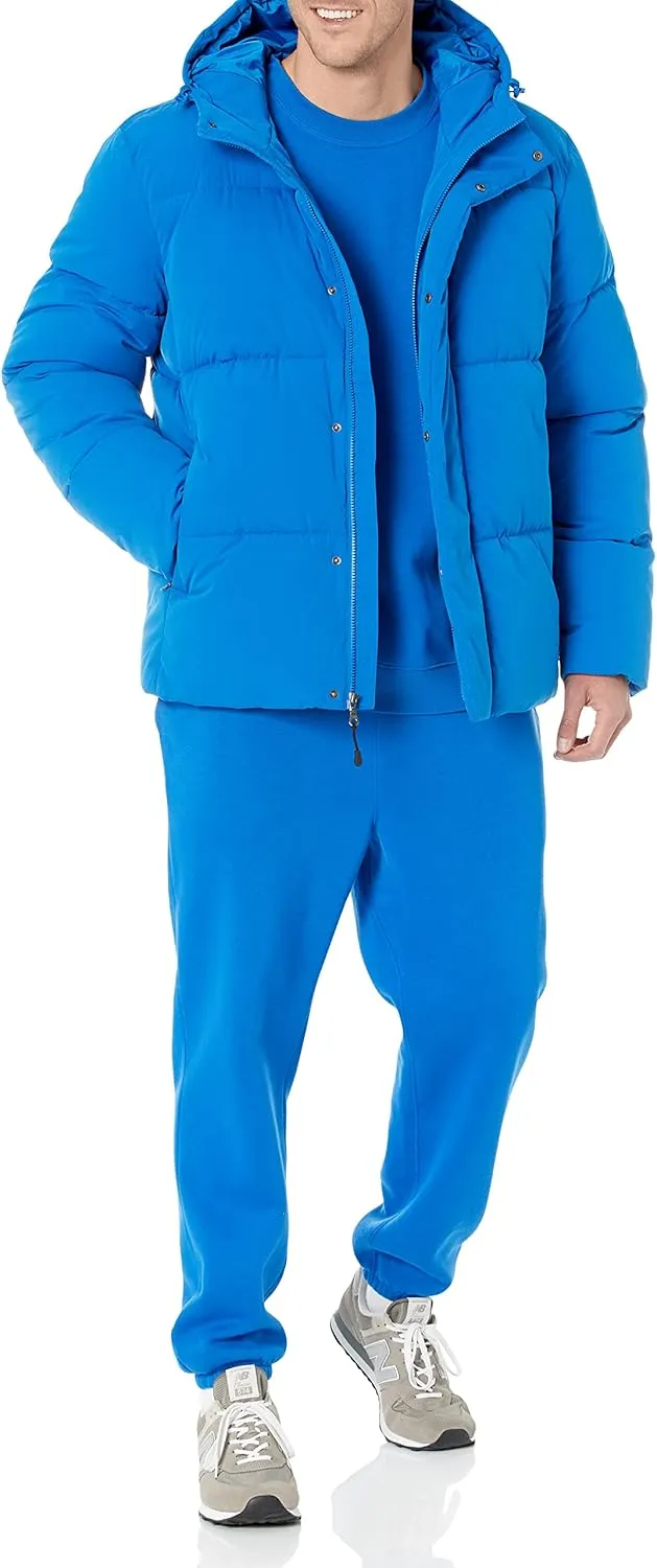 Amazon Essentials Men's Mid-Length Hooded Puffer Coat (Available in Big & Tall)