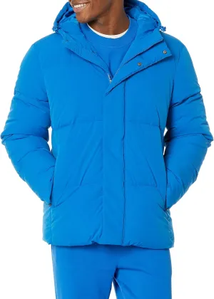 Amazon Essentials Men's Mid-Length Hooded Puffer Coat (Available in Big & Tall)