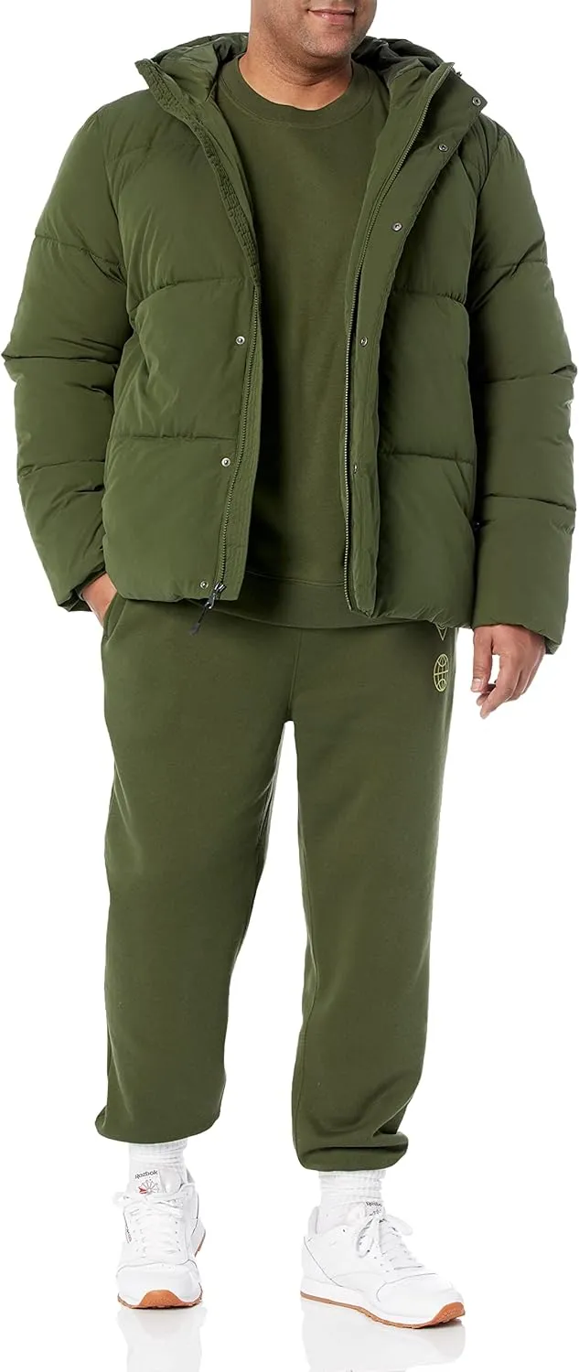 Amazon Essentials Men's Mid-Length Hooded Puffer Coat (Available in Big & Tall)