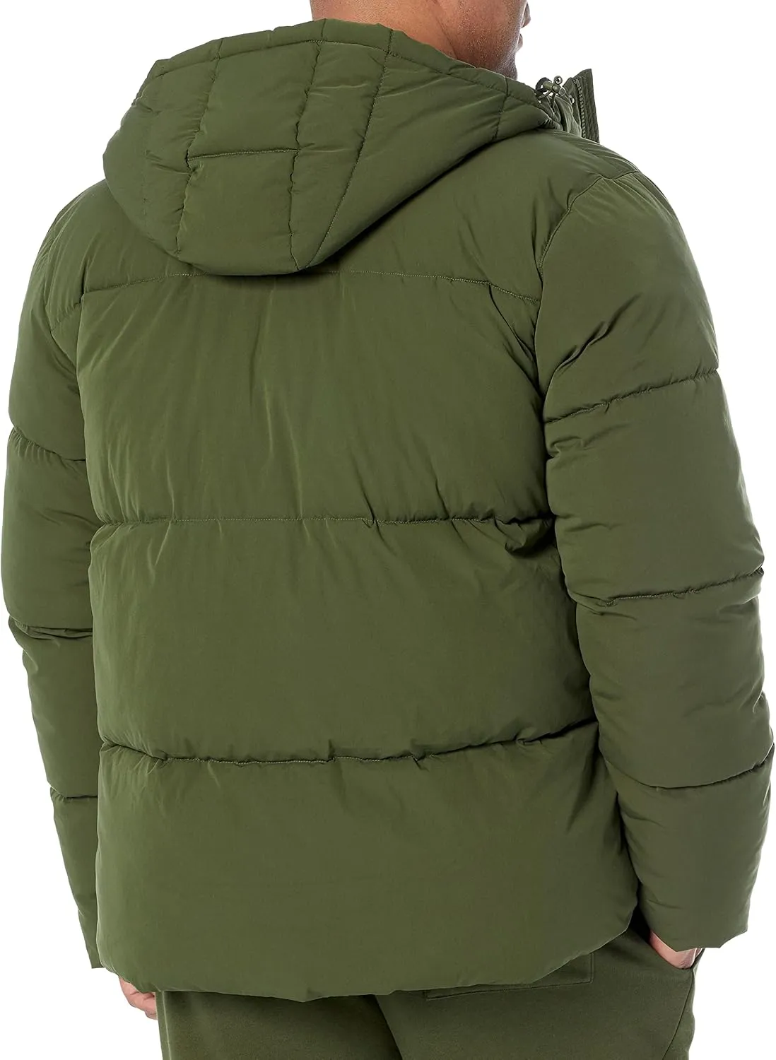 Amazon Essentials Men's Mid-Length Hooded Puffer Coat (Available in Big & Tall)
