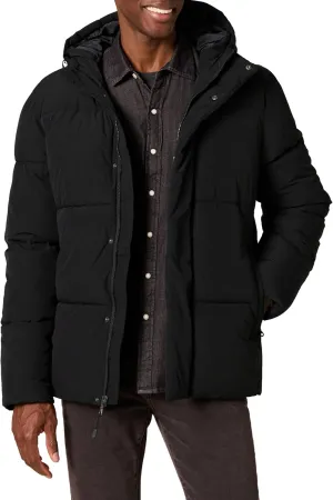 Amazon Essentials Men's Mid-Length Hooded Puffer Coat (Available in Big & Tall)