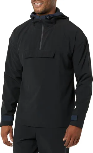 Amazon Essentials Men's Stretch Woven Quarter Zip Hooded Colorblock Jacket