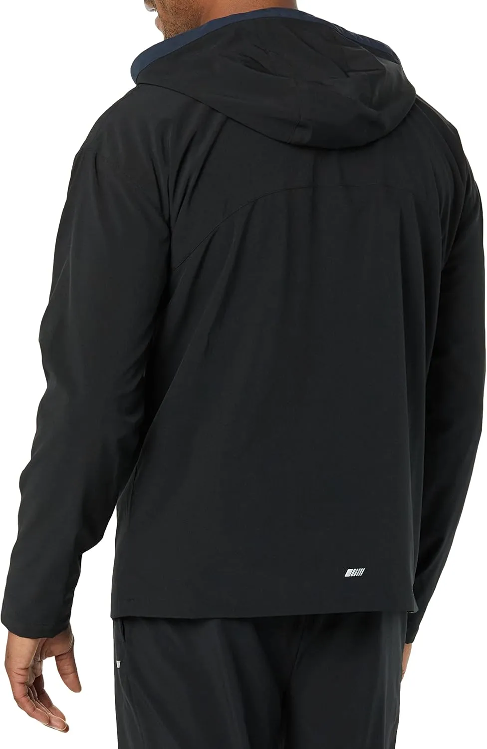 Amazon Essentials Men's Stretch Woven Quarter Zip Hooded Colorblock Jacket