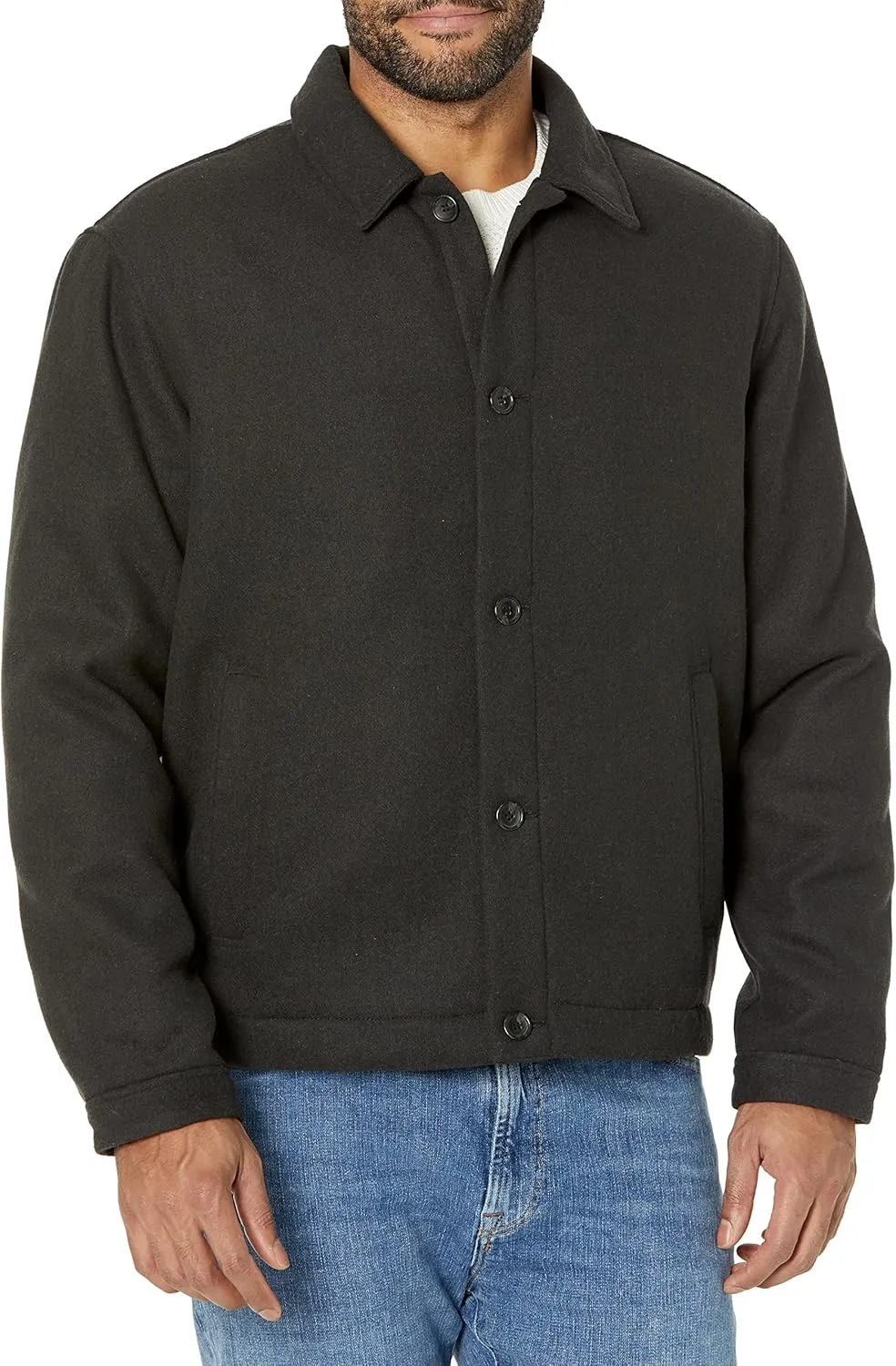 Amazon Essentials Men's Wool Bomber Jacket (Available in Big & Tall)