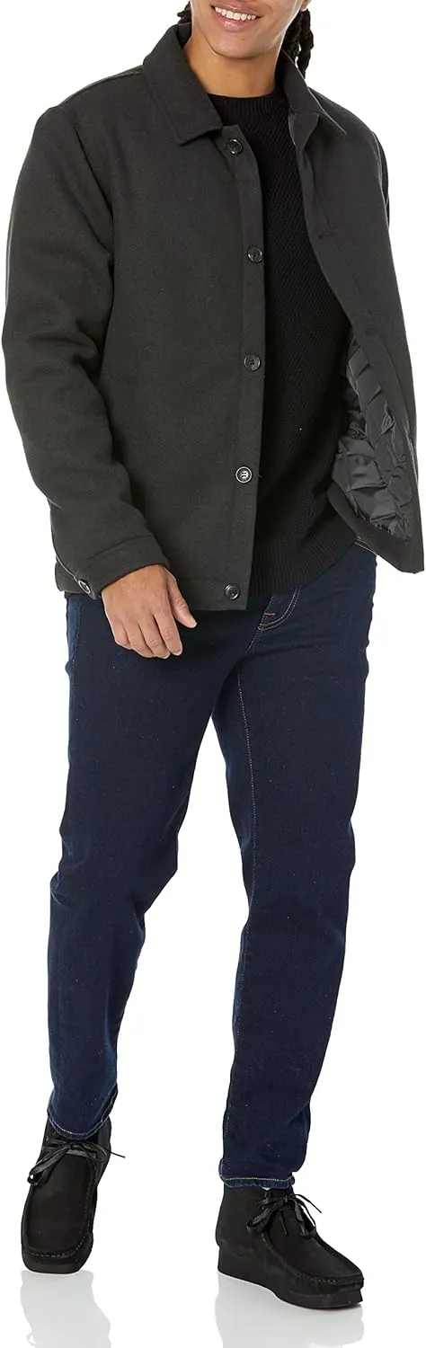 Amazon Essentials Men's Wool Bomber Jacket (Available in Big & Tall)