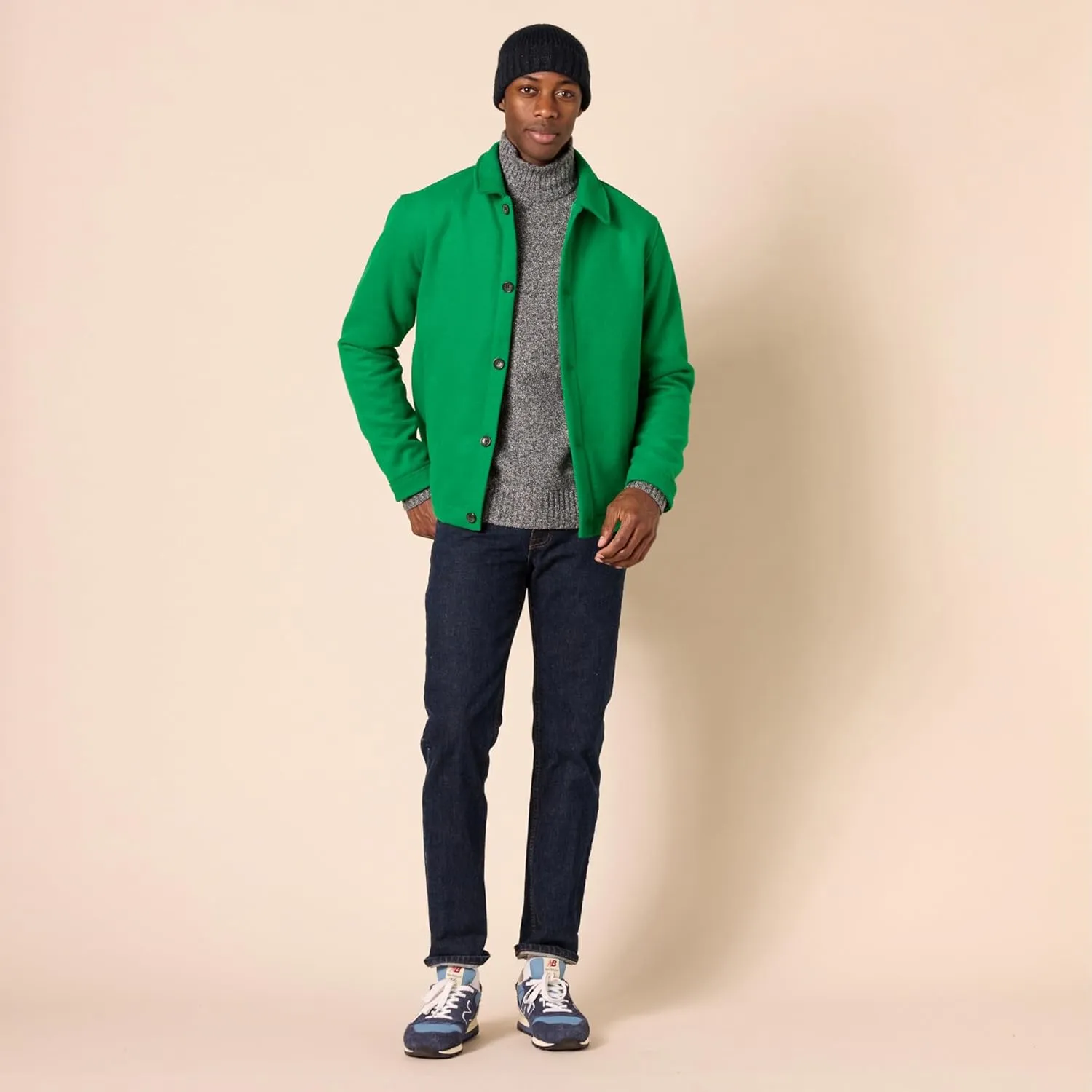 Amazon Essentials Men's Wool Bomber Jacket (Available in Big & Tall)