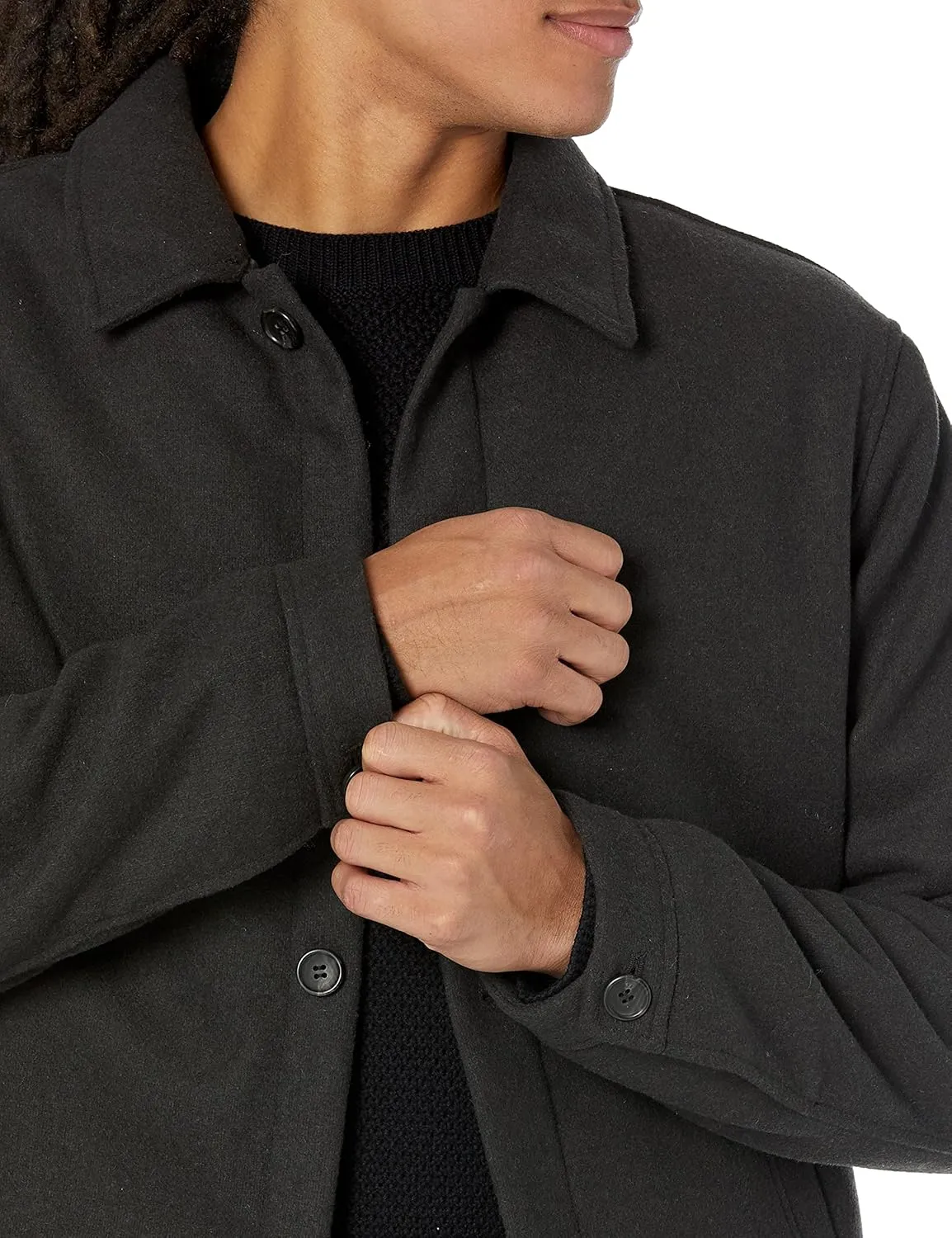 Amazon Essentials Men's Wool Bomber Jacket (Available in Big & Tall)