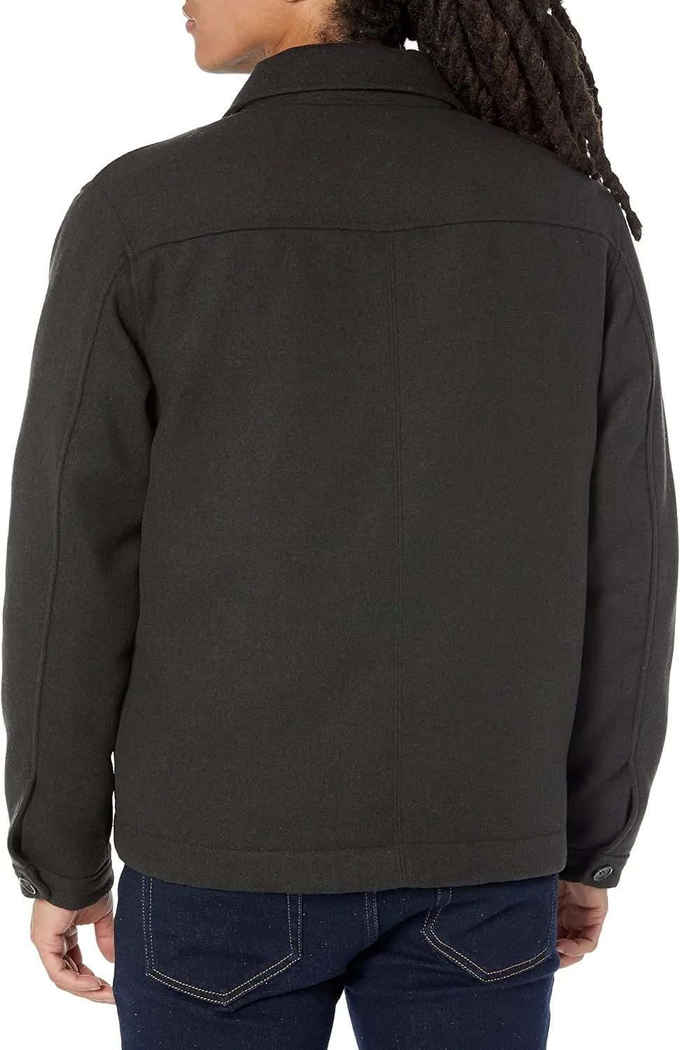 Amazon Essentials Men's Wool Bomber Jacket (Available in Big & Tall)