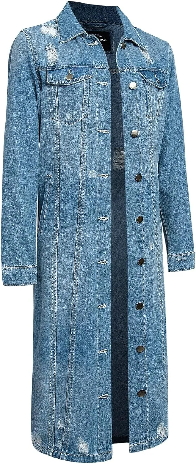 American Bazi Women's Destroyed Denim Jacket