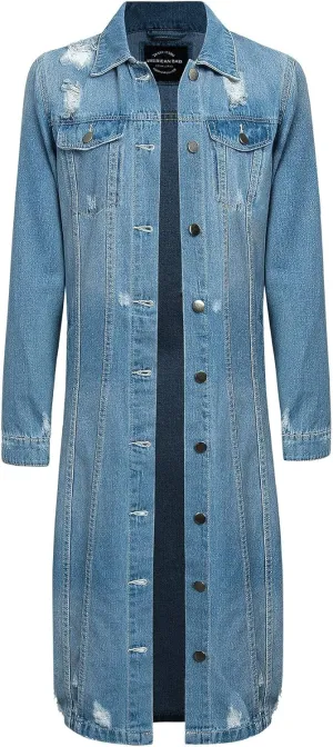 American Bazi Women's Destroyed Denim Jacket