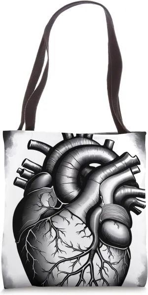 Anatomical Human Heart Medical Doctor Heart Anatomy Tote Bag