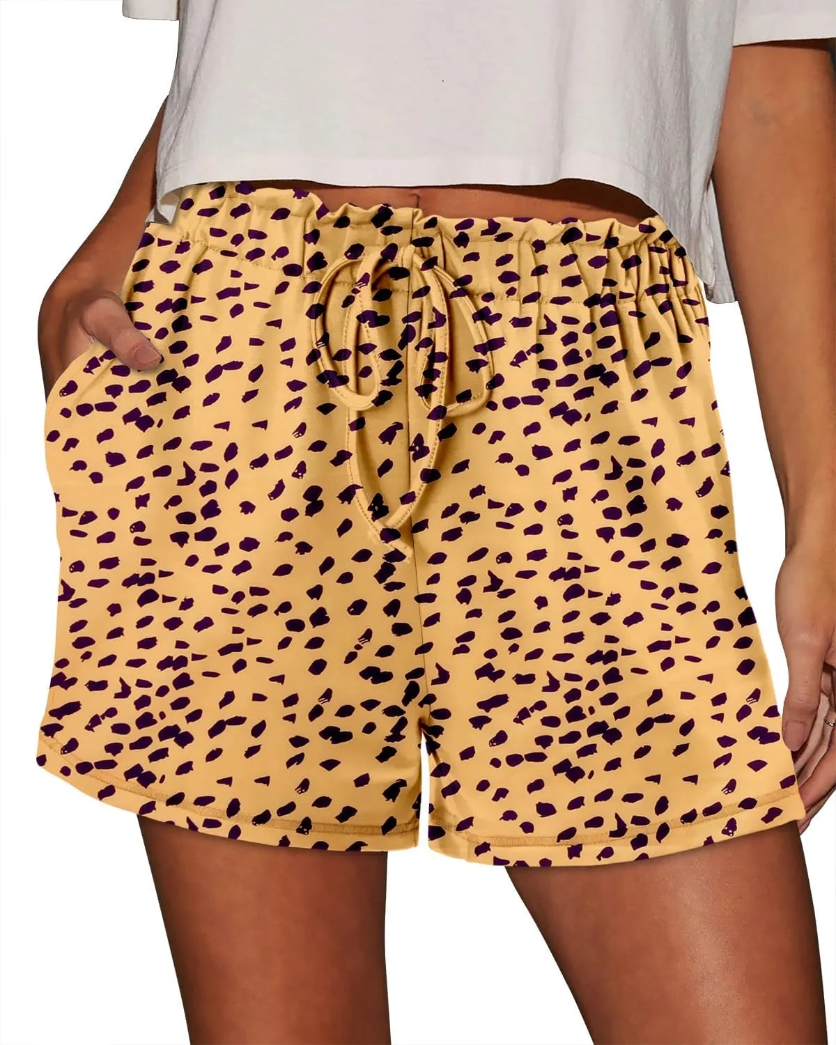 Angerella Womens Shorts with Pockets Summer Casual Shorts for Women Comfy Elastic Waist Lightweight Short Pants