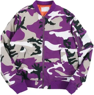 Autumn Winter Jacket Men Cotton Padded Camo1 Ma-1 Thick Mens Coats Hip Hop Flight Jackets Camo Streetwear