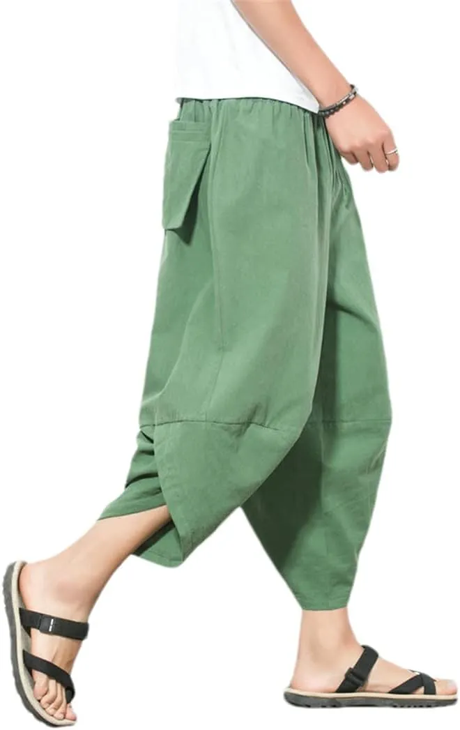 Baggy Harem Pants Men's Japanese Vintage Striped Bloomers Men Women Hip Hop Turnip Pantalon