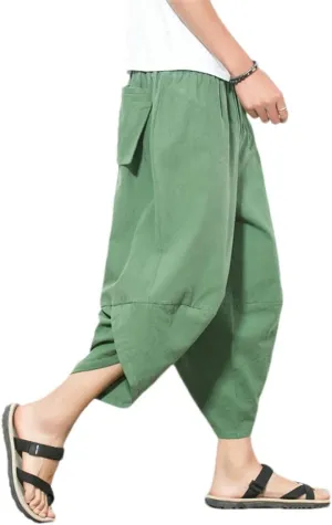 Baggy Harem Pants Men's Japanese Vintage Striped Bloomers Men Women Hip Hop Turnip Pantalon