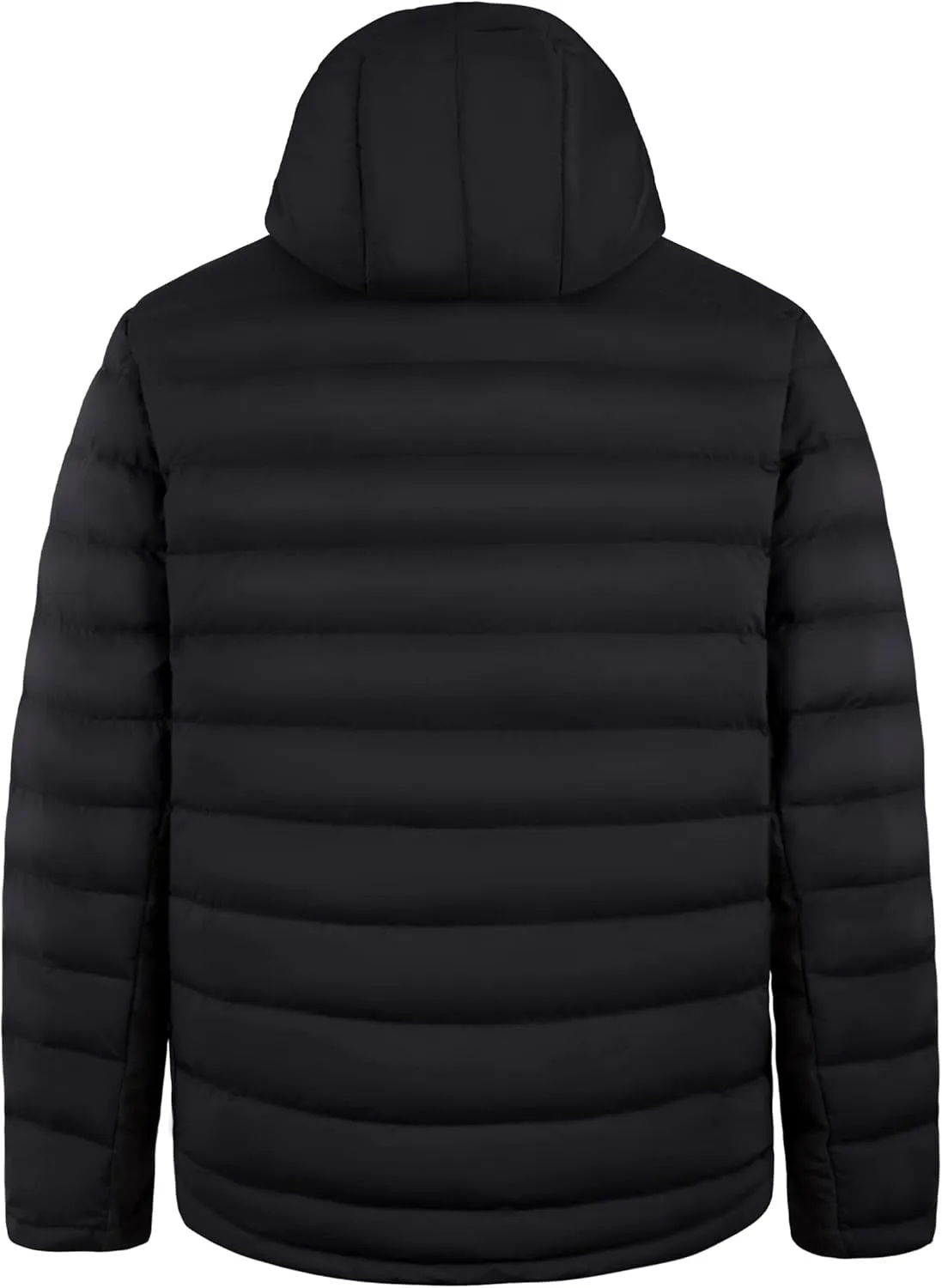 Bakery Men's Puffer Jacket Lightweight Water Resistant Hooded Down Jacket Insulated Winter Warm Coat