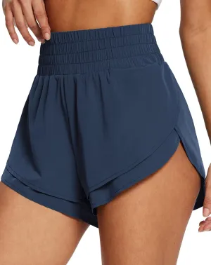 baleaf Women's 3" Workout Shorts High Waisted Athletic Running Shorts with Liner Sports Lightweight Quick Dry