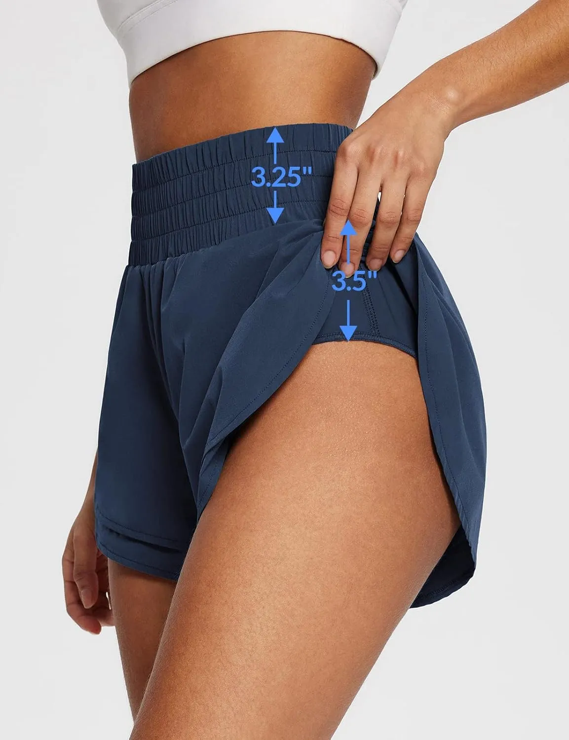 baleaf Women's 3" Workout Shorts High Waisted Athletic Running Shorts with Liner Sports Lightweight Quick Dry